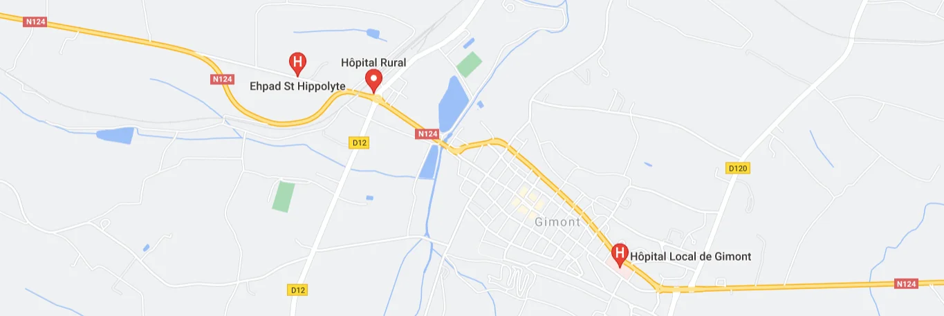 Carte accès Centre Hospitalier de Gimont
