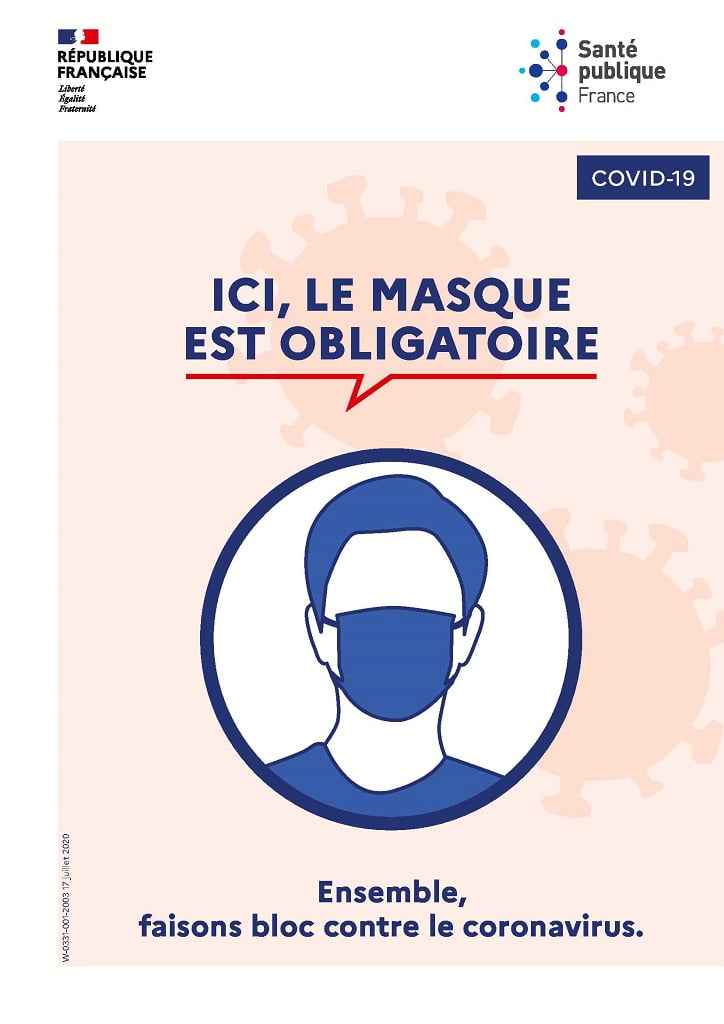 Covid19 Affiche masque obligatoire ARS 2023